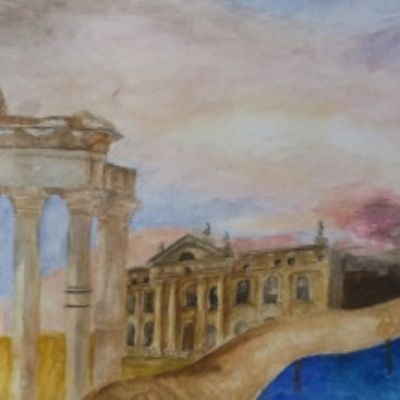 Arifah year 9, watercolour landscape.